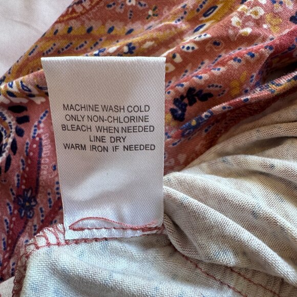 Les Serein Locarno Peplum Blouse Pink Paisley Sz L Large Stitch Fix NWT - Picture 10 of 11